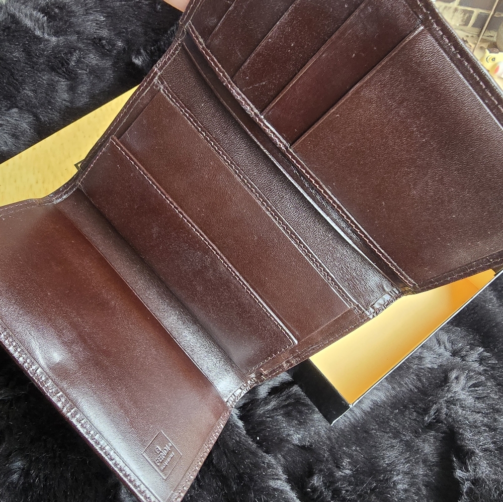Fendi Monogram Brown and Tan Trifold Wallet - Picture 14 of 16